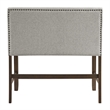 Maklaine Transitional Counter Bench with Upholstered Back in Brown