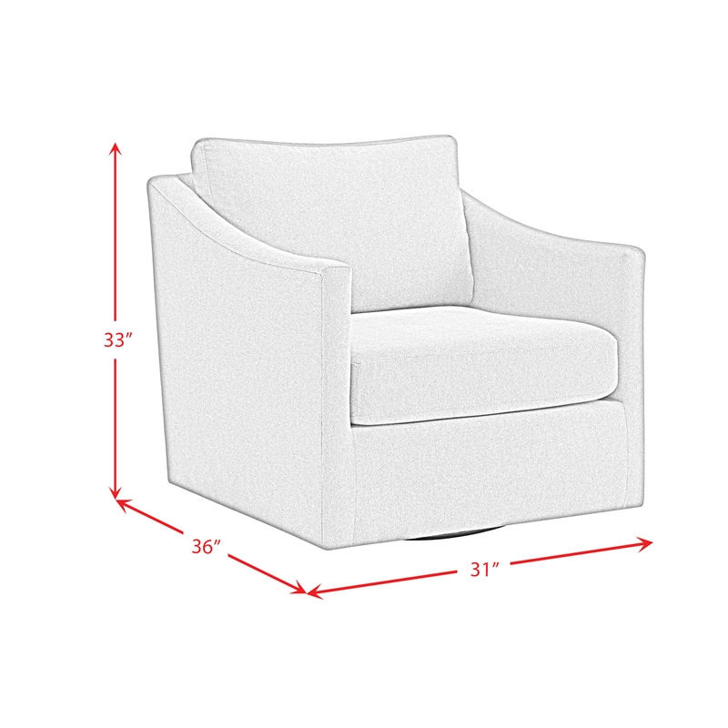 Maklaine Transitional Wood Swivel Chair in Freya Light Blue Finish