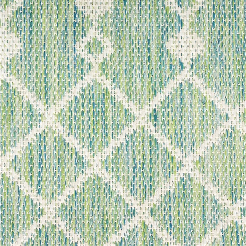 Maklaine Contemporary 7' x 10' Flatweave Textured Fabric Blue Green Area Rug