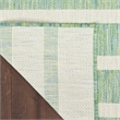 Maklaine Contemporary 8' x 10' Fabric Blue Green Ivory Area Rug
