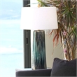 Maklaine Ceramic Blue Table Lamp Rectangular 30.5
