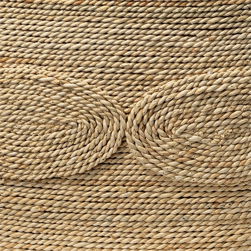 Maklaine Oval Coastal Rattan & Glass Coffee Table in Natural