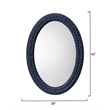 Maklaine Wall Mounted Hand-wrapped Cotton Rope Braided Oval Wall Mirror
