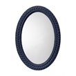 Maklaine Wall Mounted Hand-wrapped Cotton Rope Braided Oval Wall Mirror