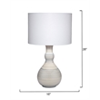 Maklaine Droplet Handmade Ceramic Table Lamp with Linen Shade Blue