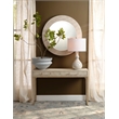 Maklaine Droplet Handmade Ceramic Table Lamp with Linen Shade Blue