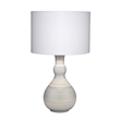 Maklaine Droplet Handmade Ceramic Table Lamp with Linen Shade Blue