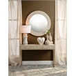 Maklaine Rail Handmade Polyresin Table Lamp with Linen Shade White