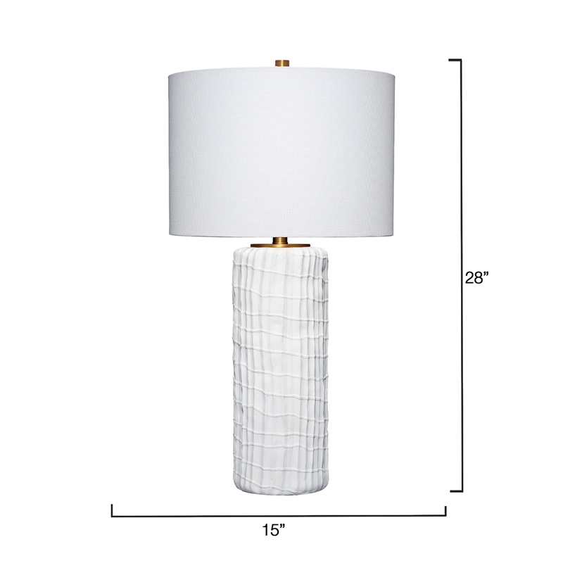 Maklaine Trunk Handmade Polyresin Table Lamp with Linen Shade