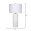 Maklaine Trunk Handmade Polyresin Table Lamp with Linen Shade