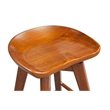 Maklaine Wood Counter Height Swivel Counter Stool in Walnut Finish