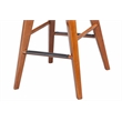 Maklaine Wood Counter Height Swivel Counter Stool in Walnut Finish
