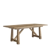 Maklaine Contemporary Accent Wood Rectangular Dining Table in Brown