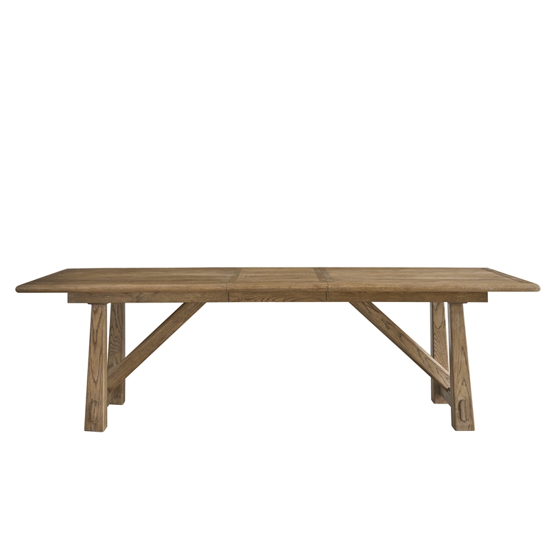Maklaine Contemporary Accent Wood Rectangular Dining Table in Brown
