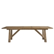 Maklaine Contemporary Accent Wood Rectangular Dining Table in Brown