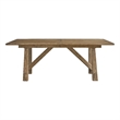 Maklaine Contemporary Accent Wood Rectangular Dining Table in Brown