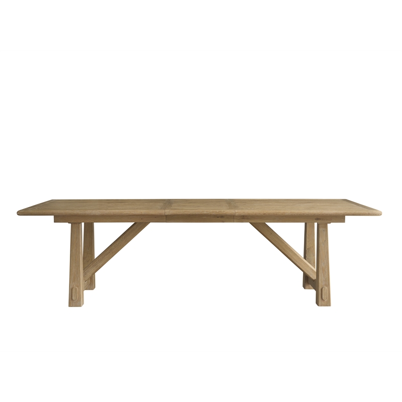 Maklaine Contemporary Accent Wood Rectangular Dining Table in Brown