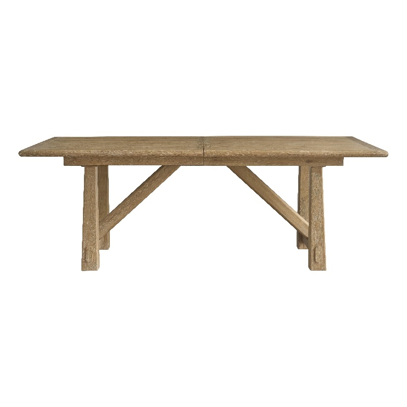Maklaine Contemporary Accent Wood Rectangular Dining Table in Brown