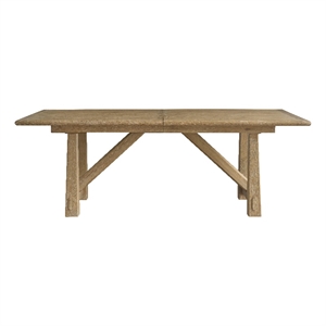 Maklaine Contemporary Accent Wood Rectangular Dining Table in Brown