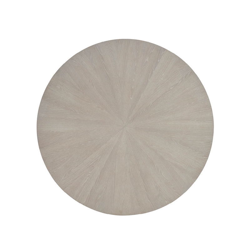 Maklaine Contemporary Accent Round Wood Dining Table in Gray