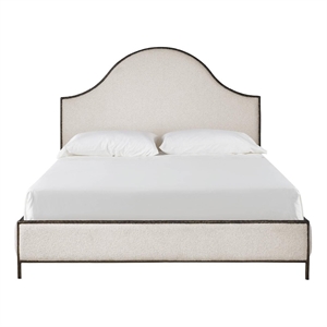 Maklaine Modern / Contemporary Accent Wood Bed King in Brown
