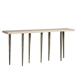 Maklaine Contemporary Accent Metal Console Table in Gray Finish