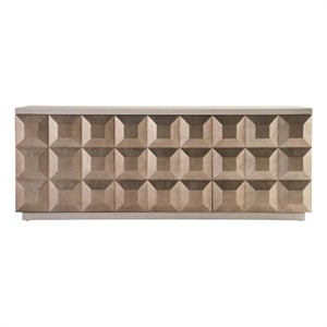 Maklaine Modern / Contemporary Accent Wood Credenza in Gray Finish