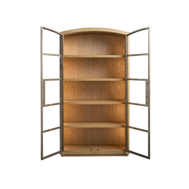Maklaine Modern / Contemporary Accent Wood Cabinet in Tan Finish