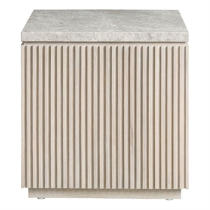 Maklaine Stone Gray Side Table Square Durable
