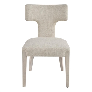 Maklaine Contemporary Accent Wood Upholstered Side Chair (set of 2) in Gray