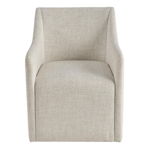 Maklaine Contemporary Accent Wood Upholstered Dining Chair in Gray