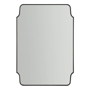 Maklaine Modern / Contemporary Accent Wood Mirror in Brown Finish