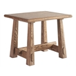 Maklaine Contemporary Accent Wood Rectangular End Table in Brown