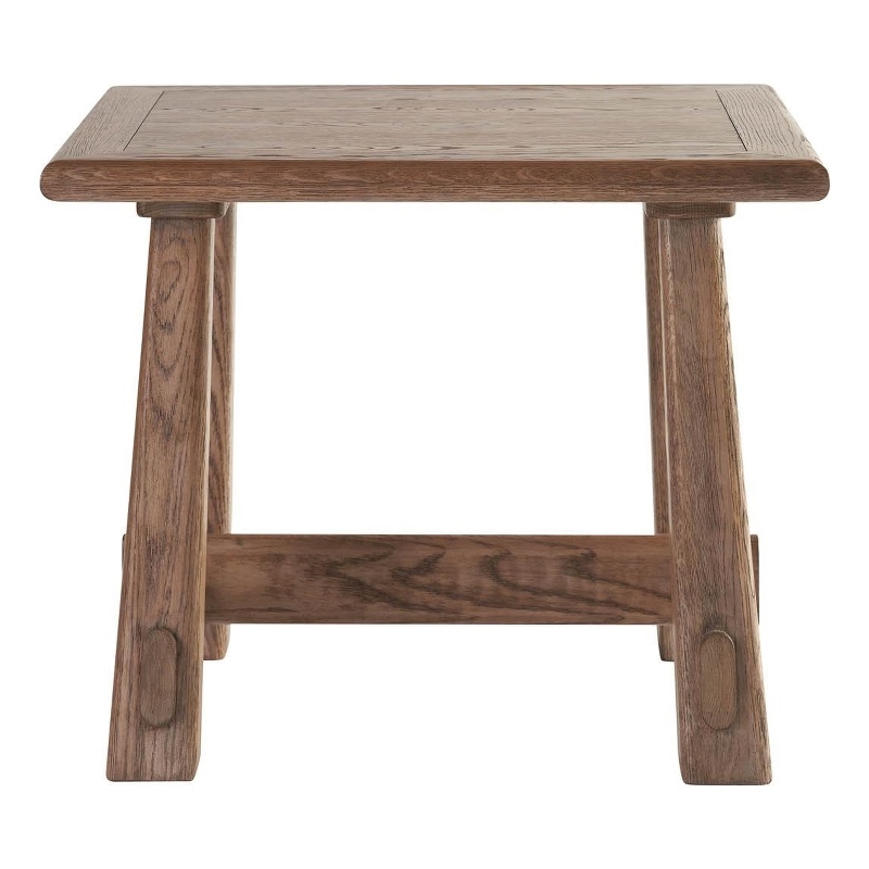 Maklaine Contemporary Accent Wood Rectangular End Table in Brown