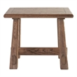 Maklaine Contemporary Accent Wood Rectangular End Table in Brown