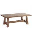 Maklaine Contemporary Accent Wood Rectangular Cocktail Table in Brown