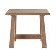 Maklaine Contemporary Accent Wood Rectangular End Table in Tan