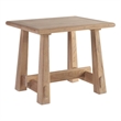 Maklaine Contemporary Accent Wood Rectangular End Table in Tan
