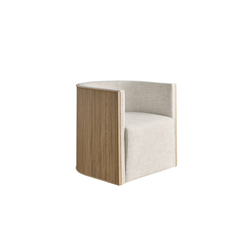 Maklaine  Modern / Contemporary Accent Swivel Chair in Gray Finish
