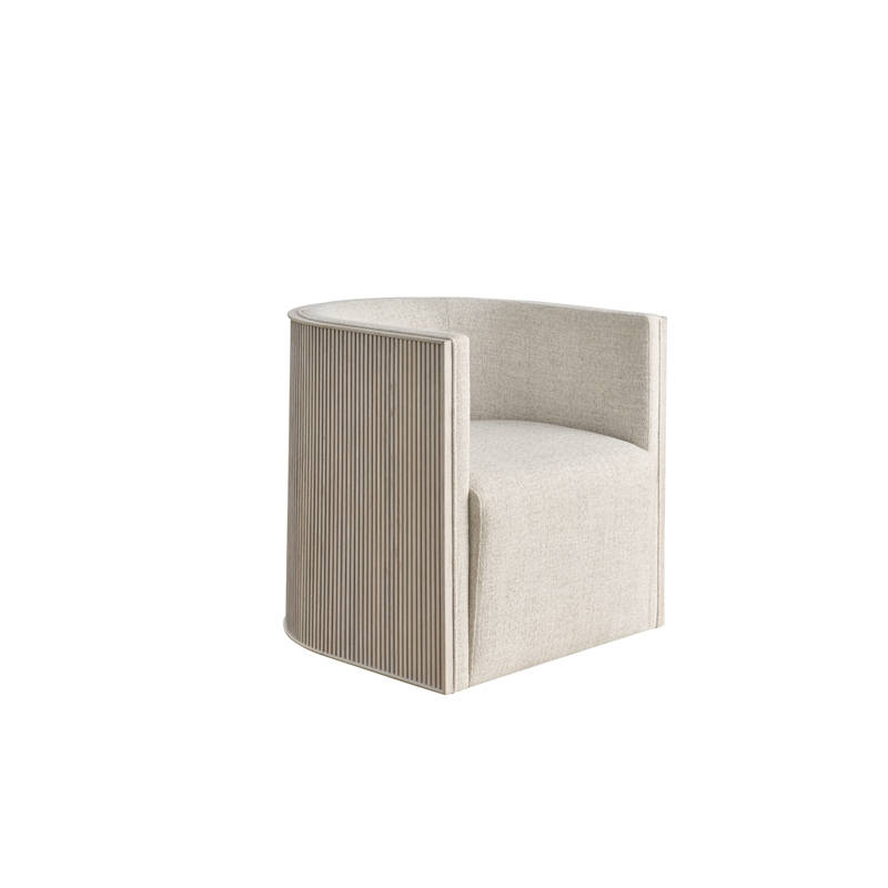 Maklaine  Modern / Contemporary Accent Swivel Chair in Tan Finish