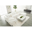 Maklaine Modern Transitional Sky Fabric Modular Ottoman in White