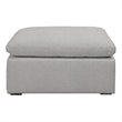 Maklaine Modern Transitional Sky Fabric Modular Ottoman in Gray