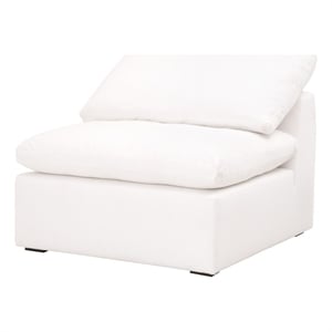 Maklaine Modern / Contemporary Sky Fabric Armless Chair in White