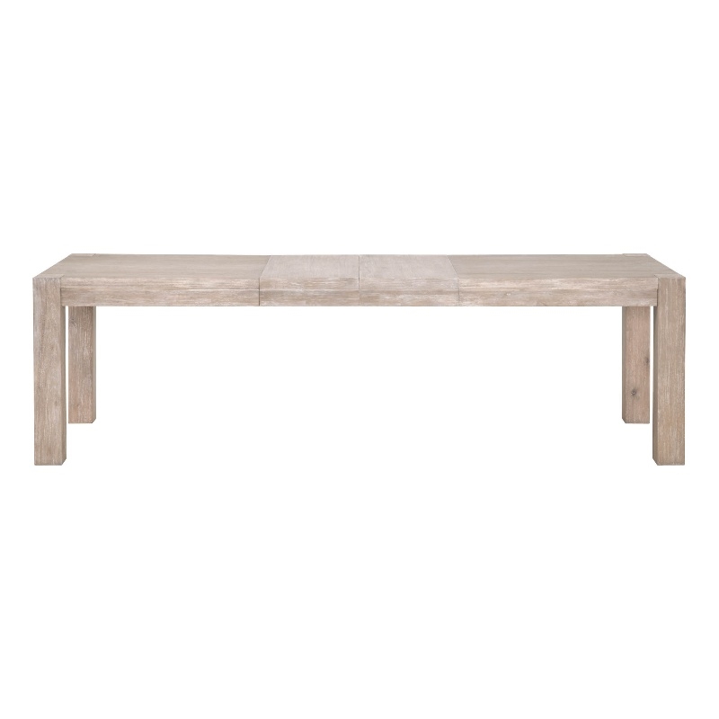 Maklaine Modern Transitional Wood Dining Table in Gray Finish