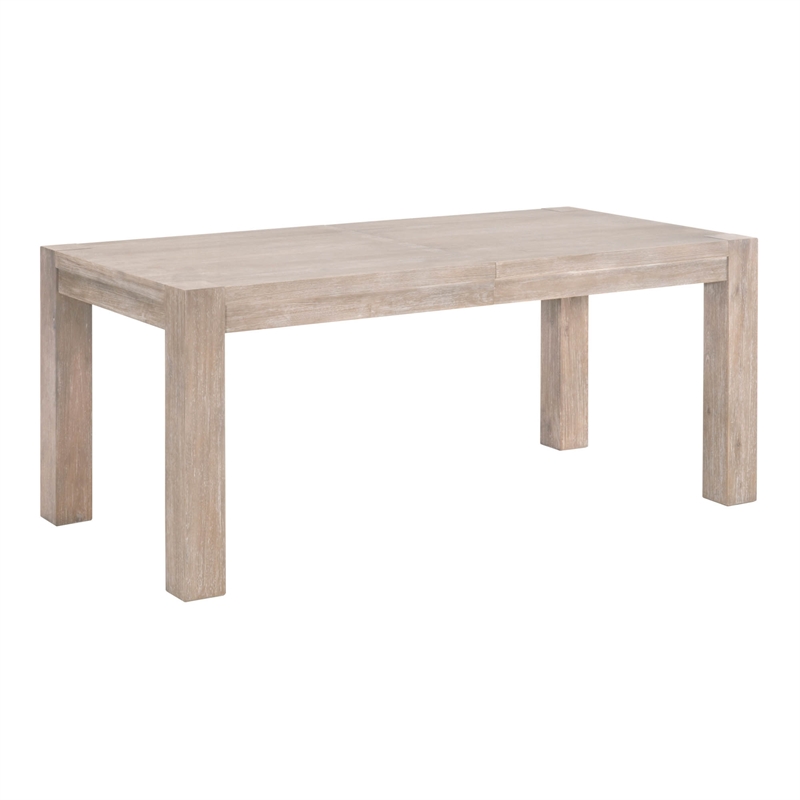 Maklaine Modern Transitional Wood Dining Table in Gray Finish