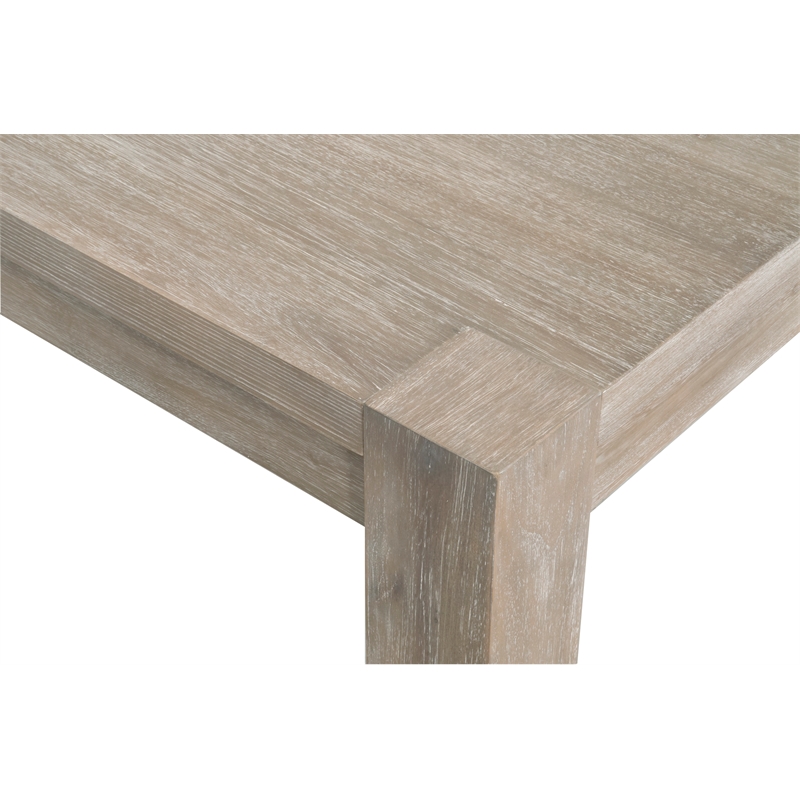 Maklaine Modern Transitional Wood Dining Table in Gray Finish