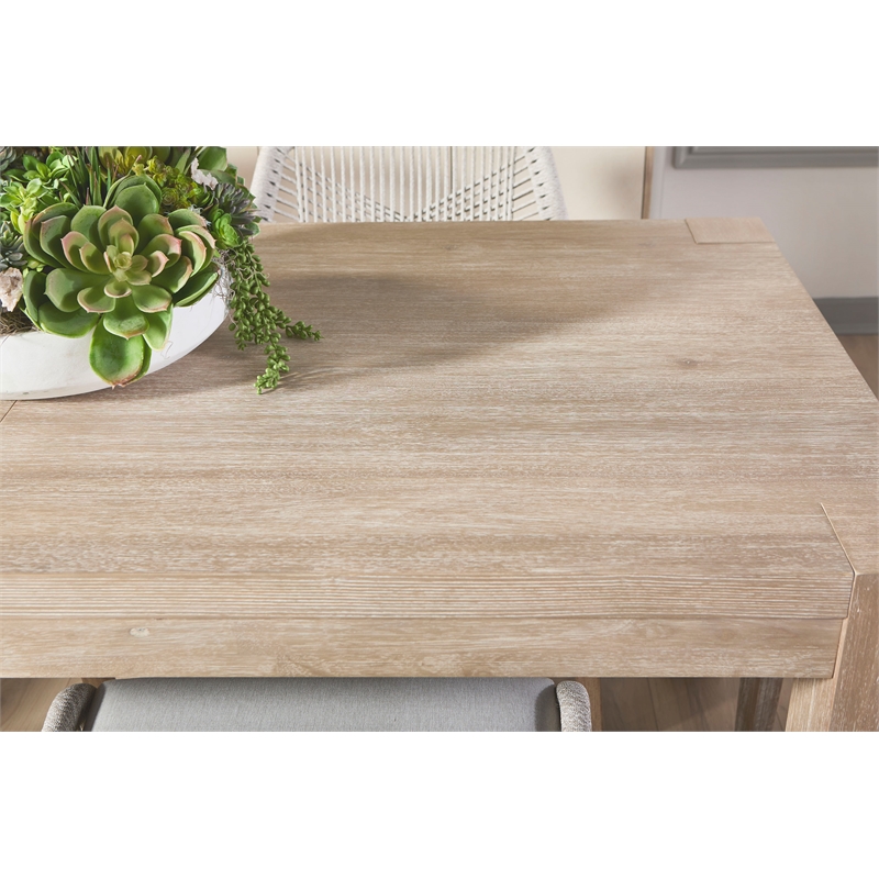 Maklaine Modern Transitional Wood Dining Table in Gray Finish