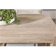 Maklaine Modern Transitional Wood Dining Table in Gray Finish
