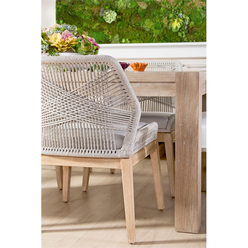 Maklaine Modern Transitional Wood Dining Table in Gray Finish