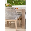 Maklaine Modern Transitional Wood Dining Table in Gray Finish